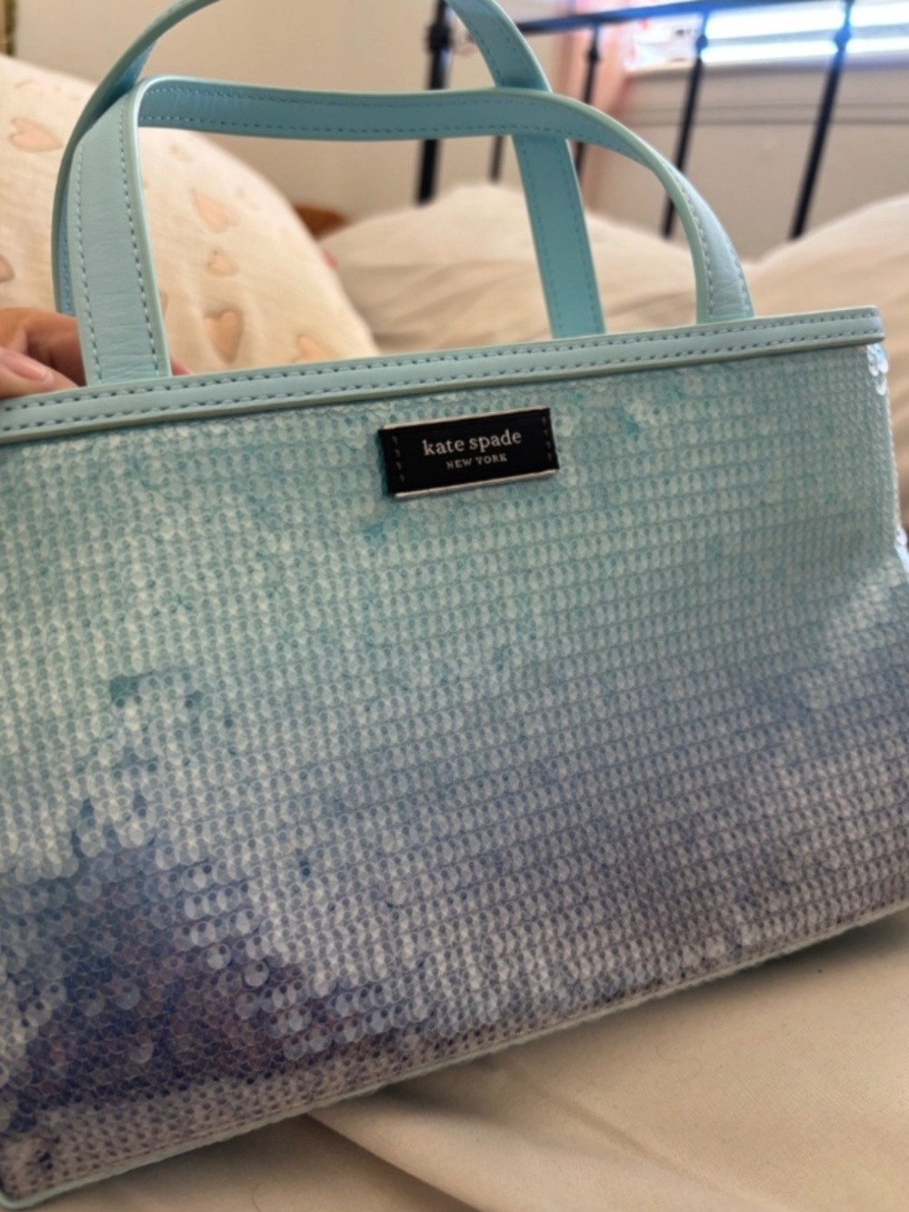 Kate Spade New York- Sam Icon sequins small tote